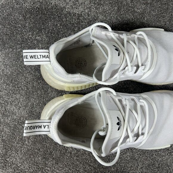 Adidas NMD_R1 Primeblue GZ9260 Men's Size 10.5 White Gum Running Shoes Used - Picture 9 of 11